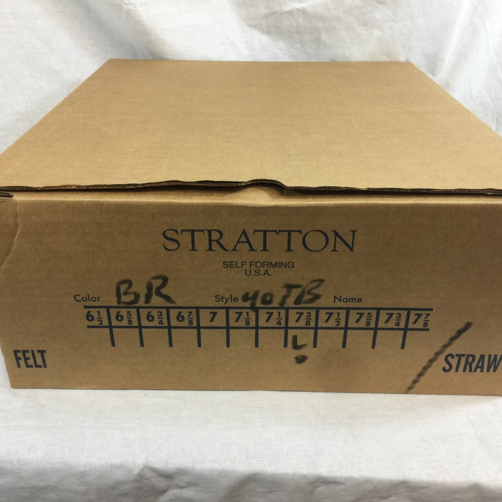 Stratton Hat Straw Brown 7 3/8  Trooper Police - Picture 4 of 14